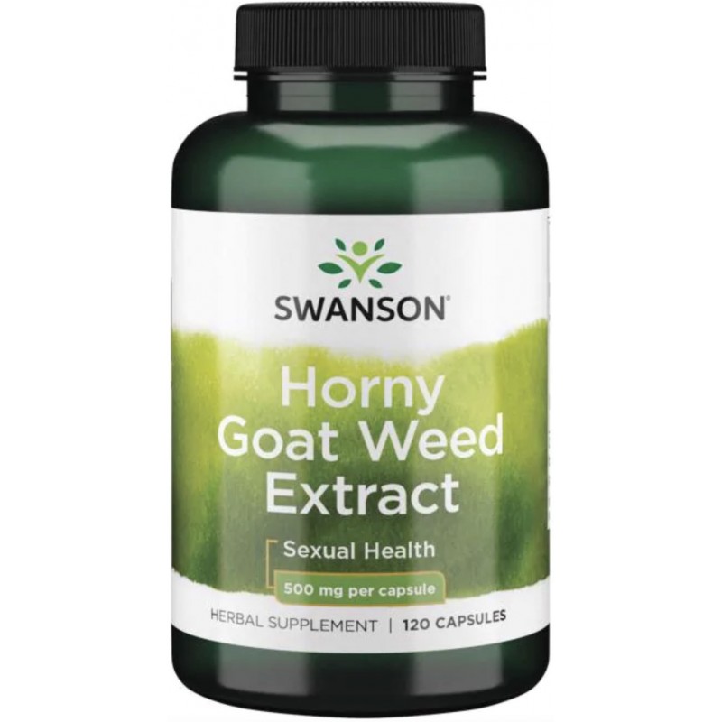 Swanson Horny Goat Weed Extract 500 mg 120 kapslit foto
